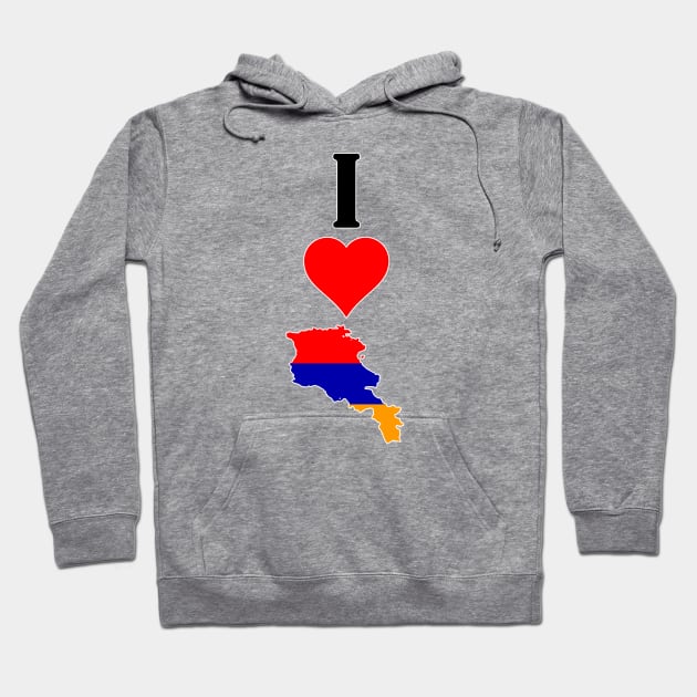 I Love Armenia Vertical I Heart Armenia Country Flag Map Hoodie by Sports Stars ⭐⭐⭐⭐⭐